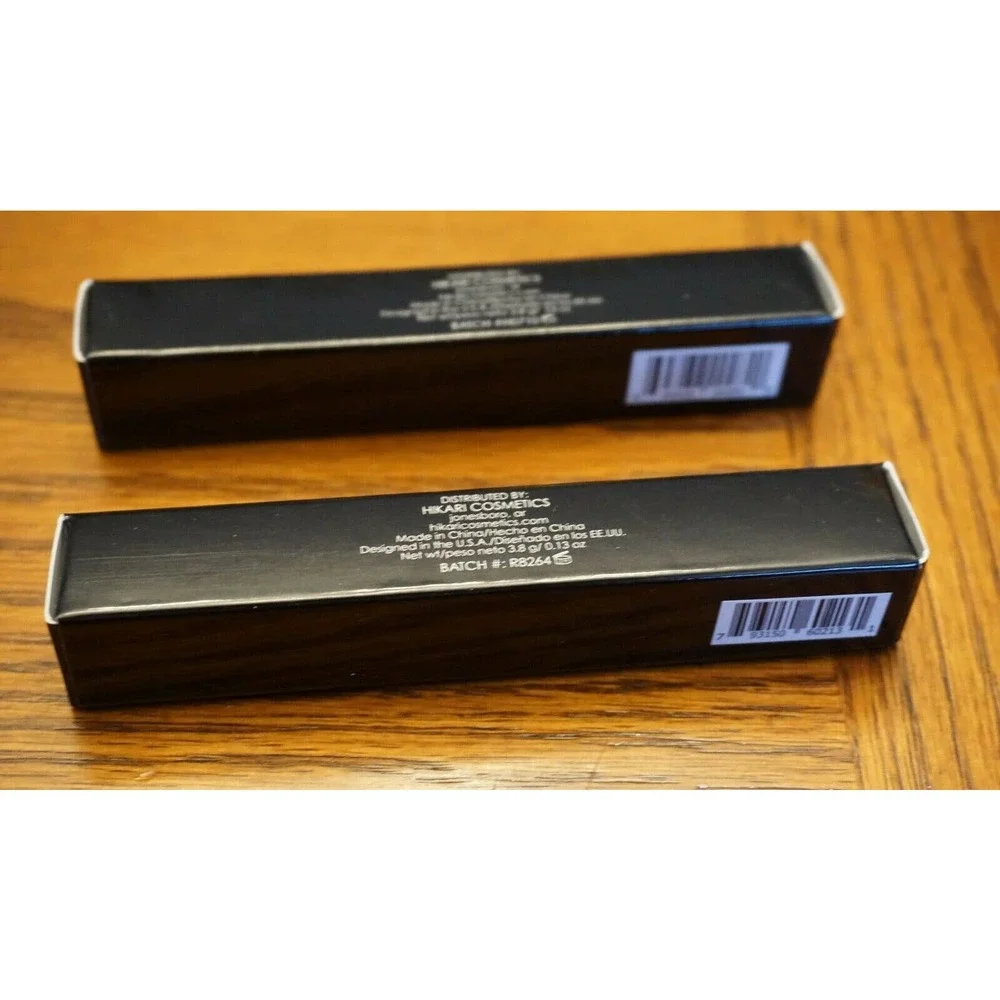 NIB! HIKARI LOT Matte Lip Gloss Au Naturel & Iridescent Lip Gloss Titanium